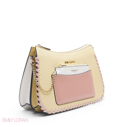 YELLOW BAG WITH HAND STRAP - MEDIUM