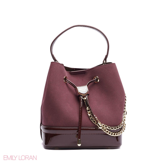 HANDBAG WITH SIMPLE LOCK DESIGNING WITH GOLD CHAIN - SMALL