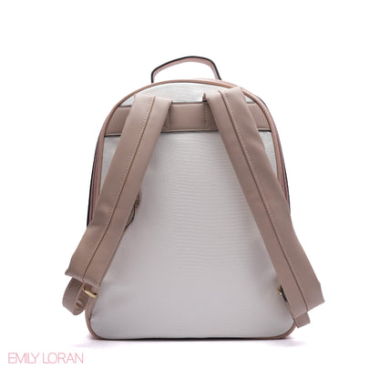BACKPACK MULTICOLOUR WITH PLANE LEATHER AND CROC FRONT POCKET LEATHER